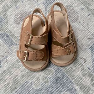 Brown Leather Kids Sandals